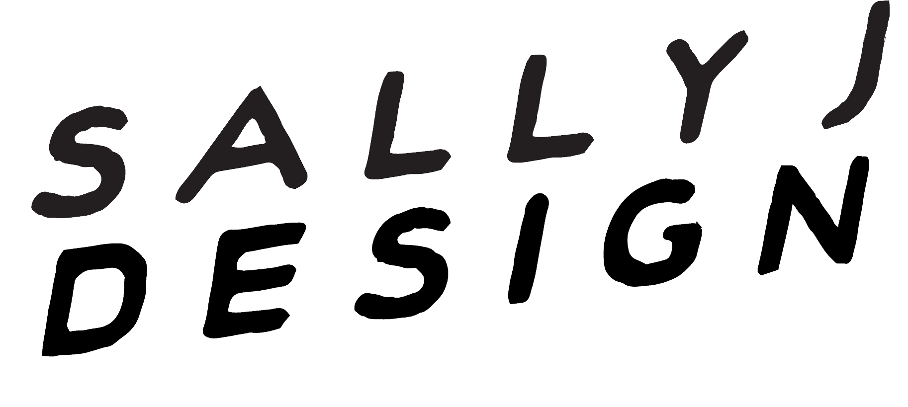 sally j design type logo black